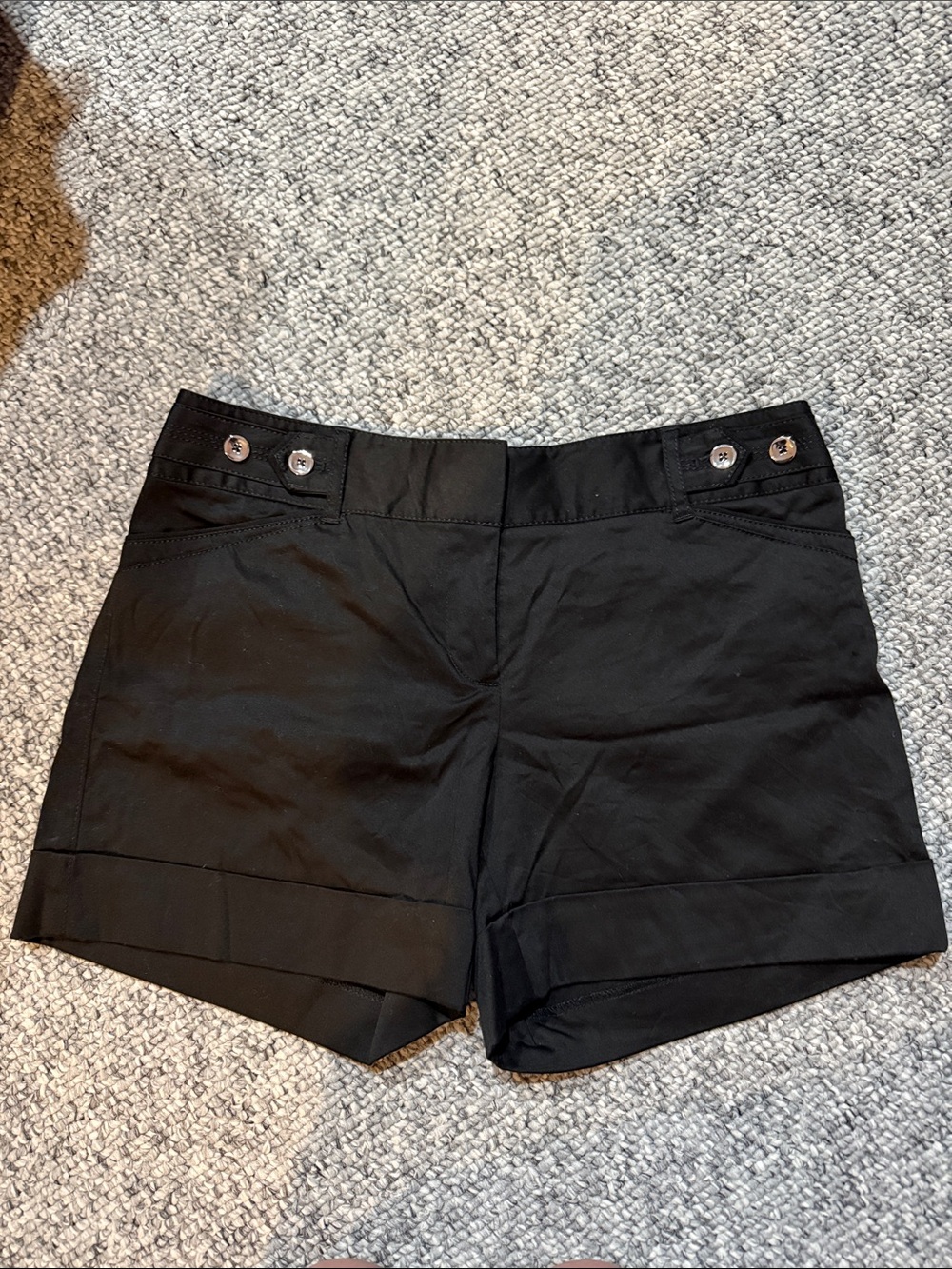 White House Black Market Black Women's Cuffed Shorts, Size 4